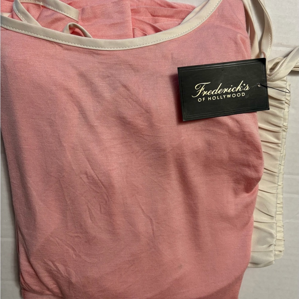 Frederick's Of Hollywood Katarina Eve Pink Lounge PJ Set NWT Sz M Soft Sleepwear - Picture 10 of 10